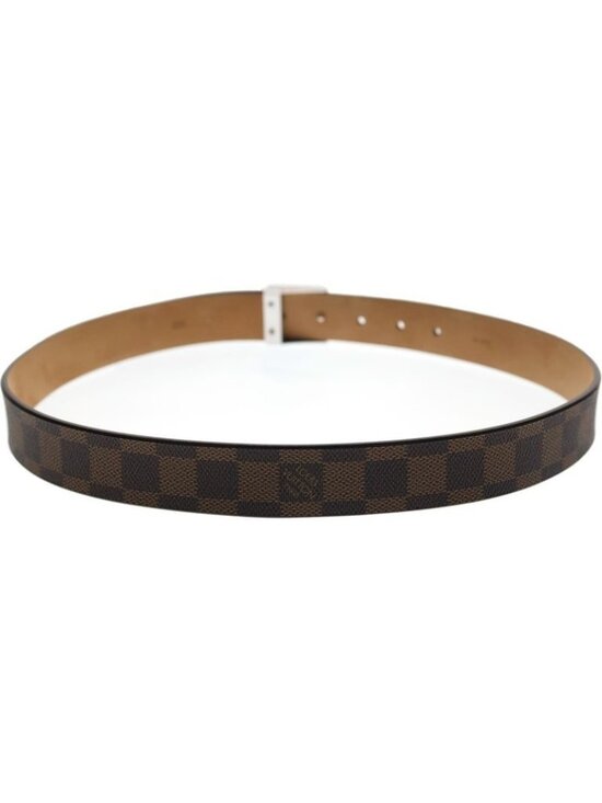 Louis Vuitton Damier Ceinture Carre Belt Brown Silver main image 5